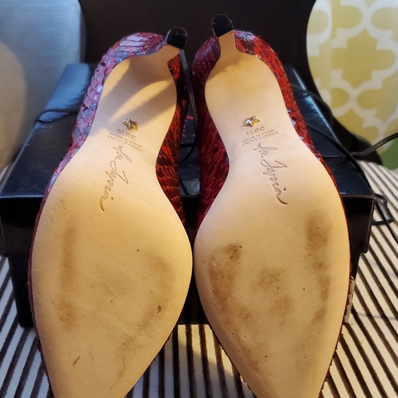 ISA TAPIA Red Python Tango Lace-Up - Picture 2 of 4